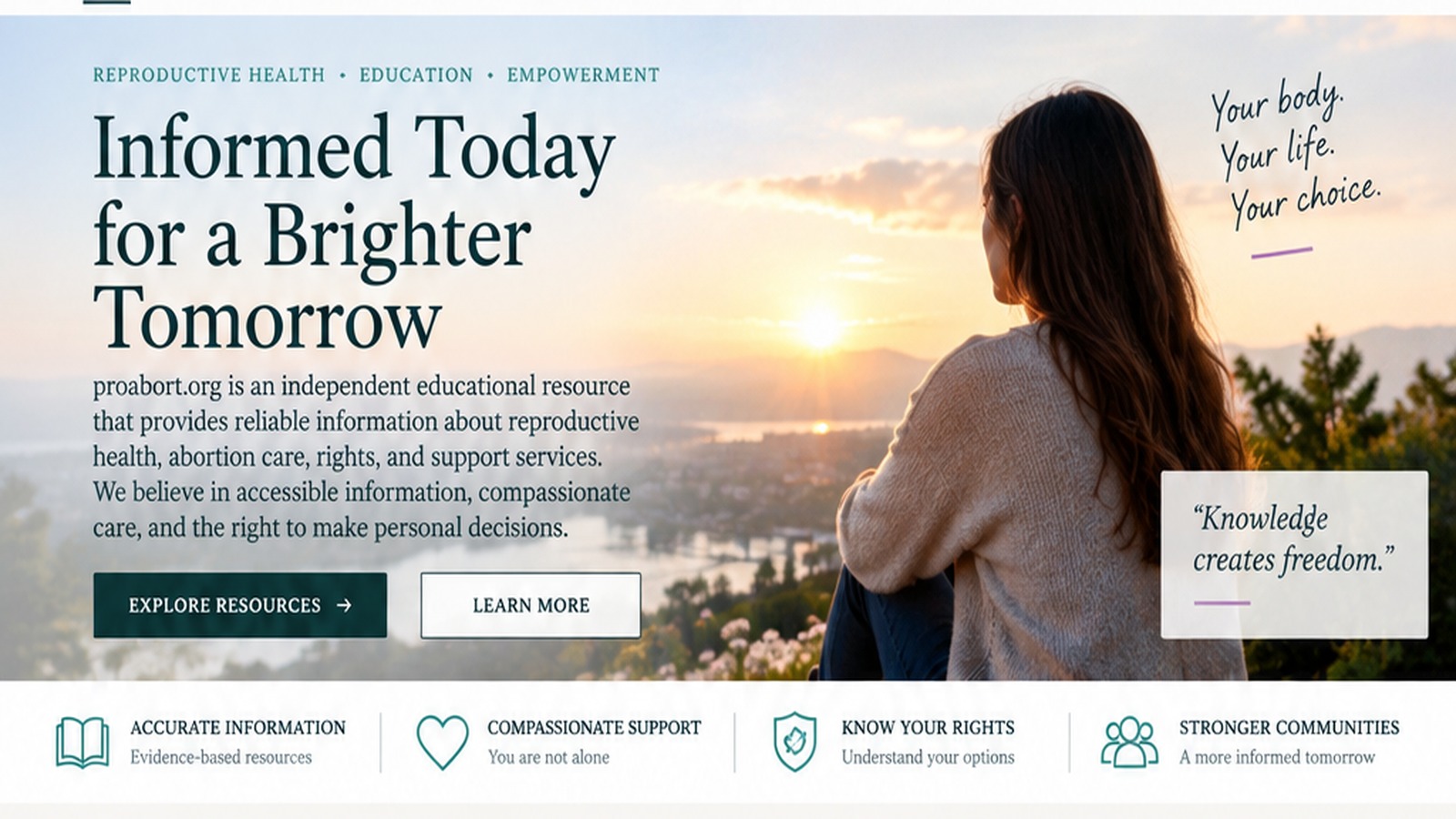 Calm reproductive health information setting
